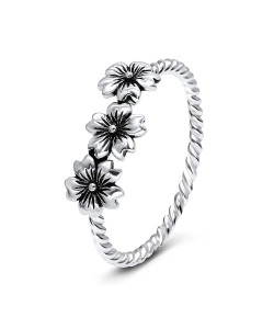 Unique Flowers Silver Ring NSR-3264